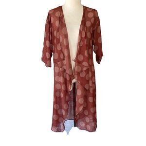 LuLaRoe Chiffon Long Shirley Kimono Cover Up Women’s Medium